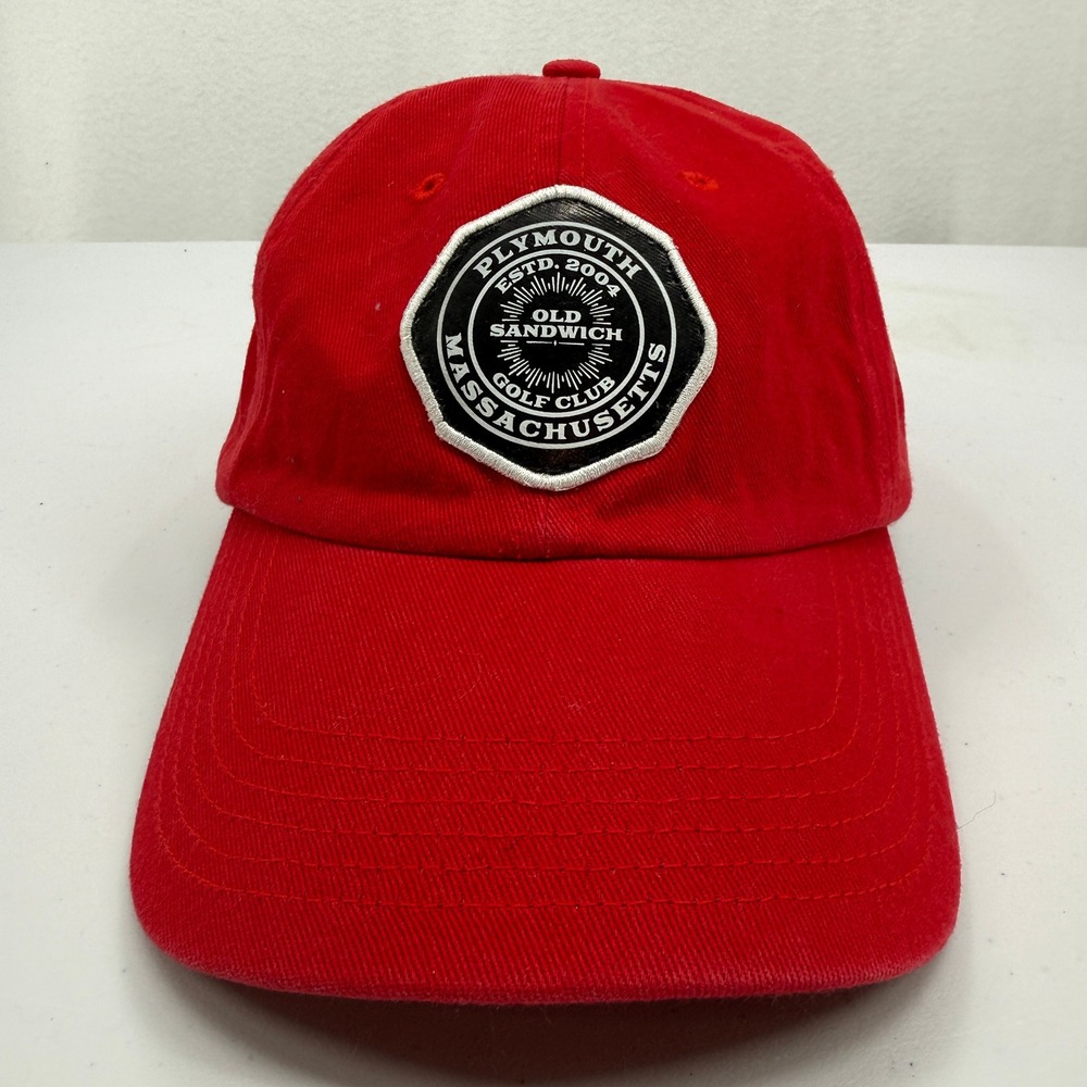 Old Sandwich Golf Club Hat Mens OSFA Red Plymouth MA Patch Cap Richardson R55